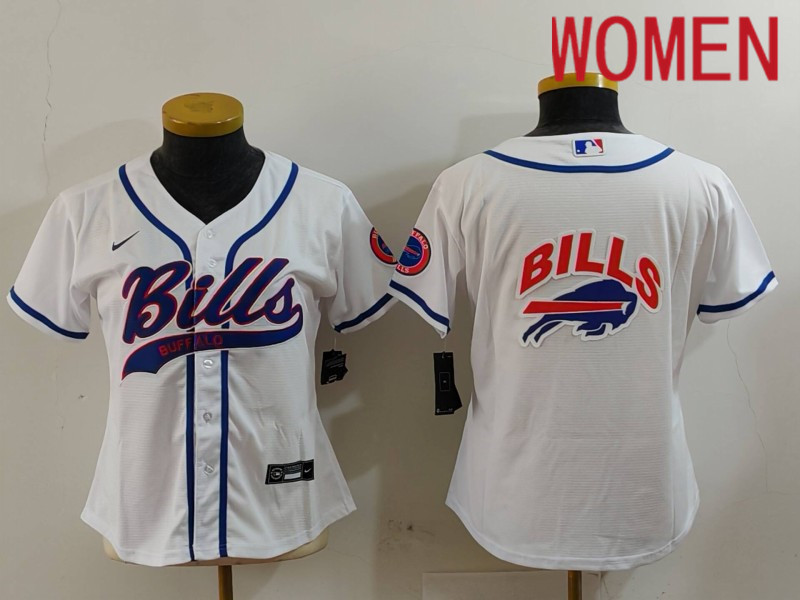Women Buffalo Bills Blank White Joint Name 2024 Nike Limited NFL Jersey style 9122->women nfl jersey->Women Jersey